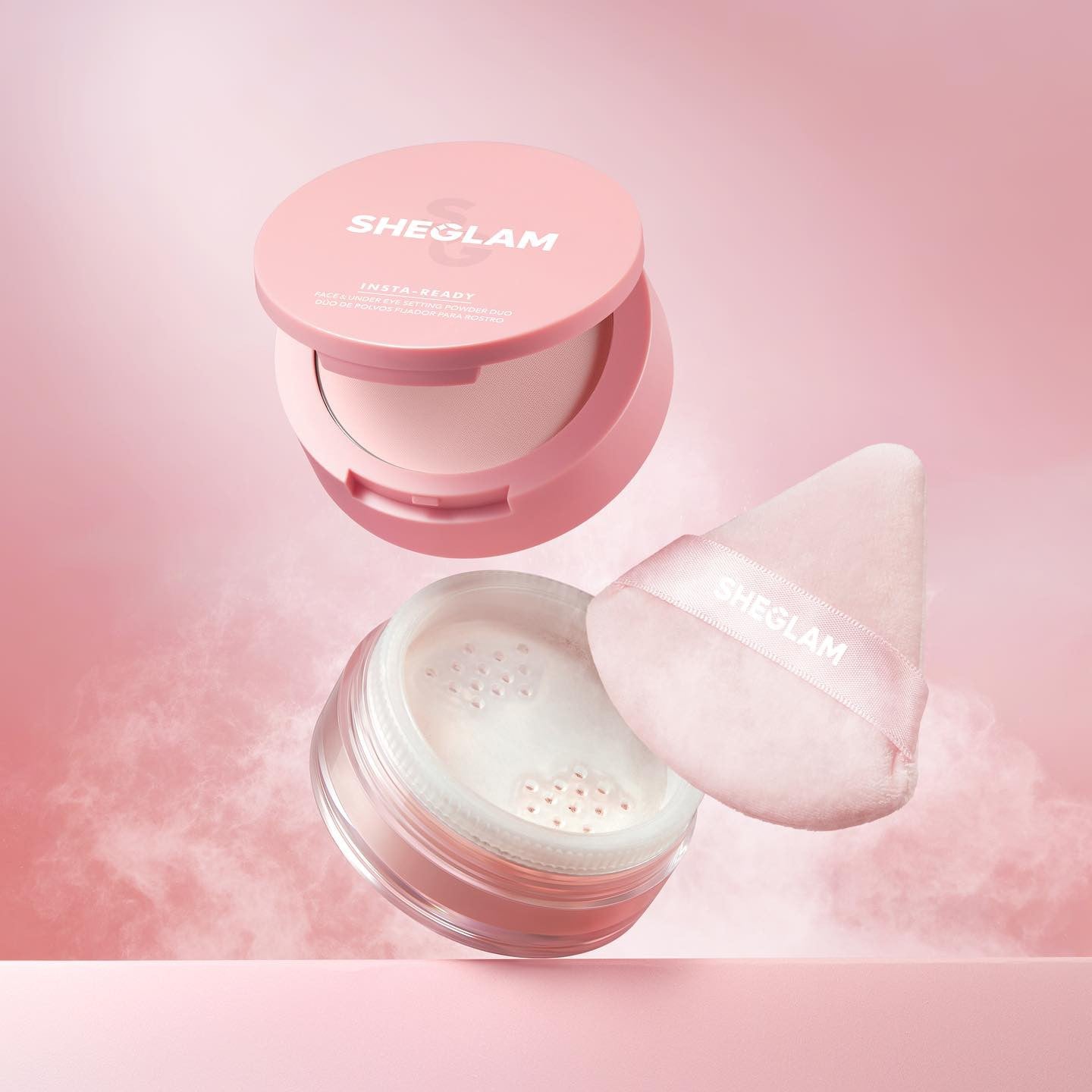 SHEGLAM INSTA-READY FACE & UNDER EYES SETTING POWDER DUO- BUBBLEGUM