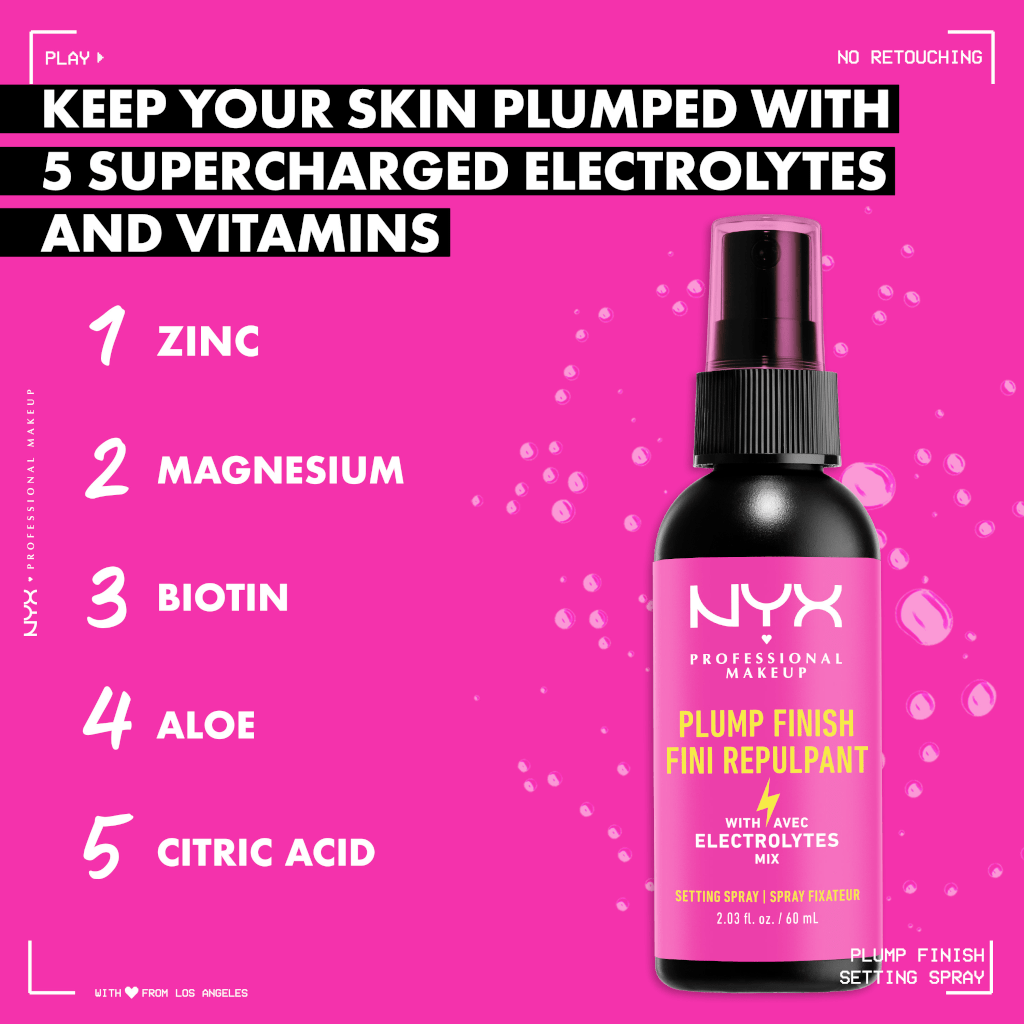NYX PLUMP FINISH WITH ELECTROLYTES SETTING SPRAY