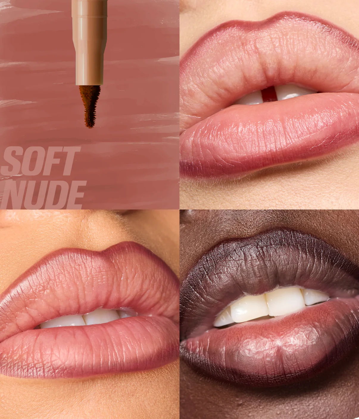 HUDA BEAUTY MAKEOUT SESH LIP DUO PEACHY NUDES