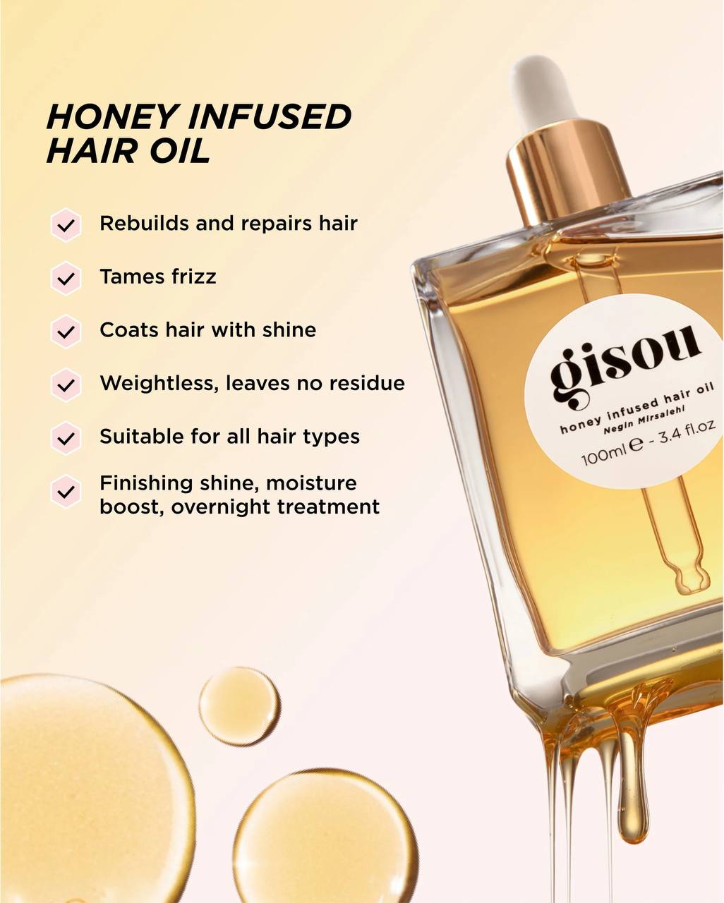 Gisou Honey Infused Hair Oil