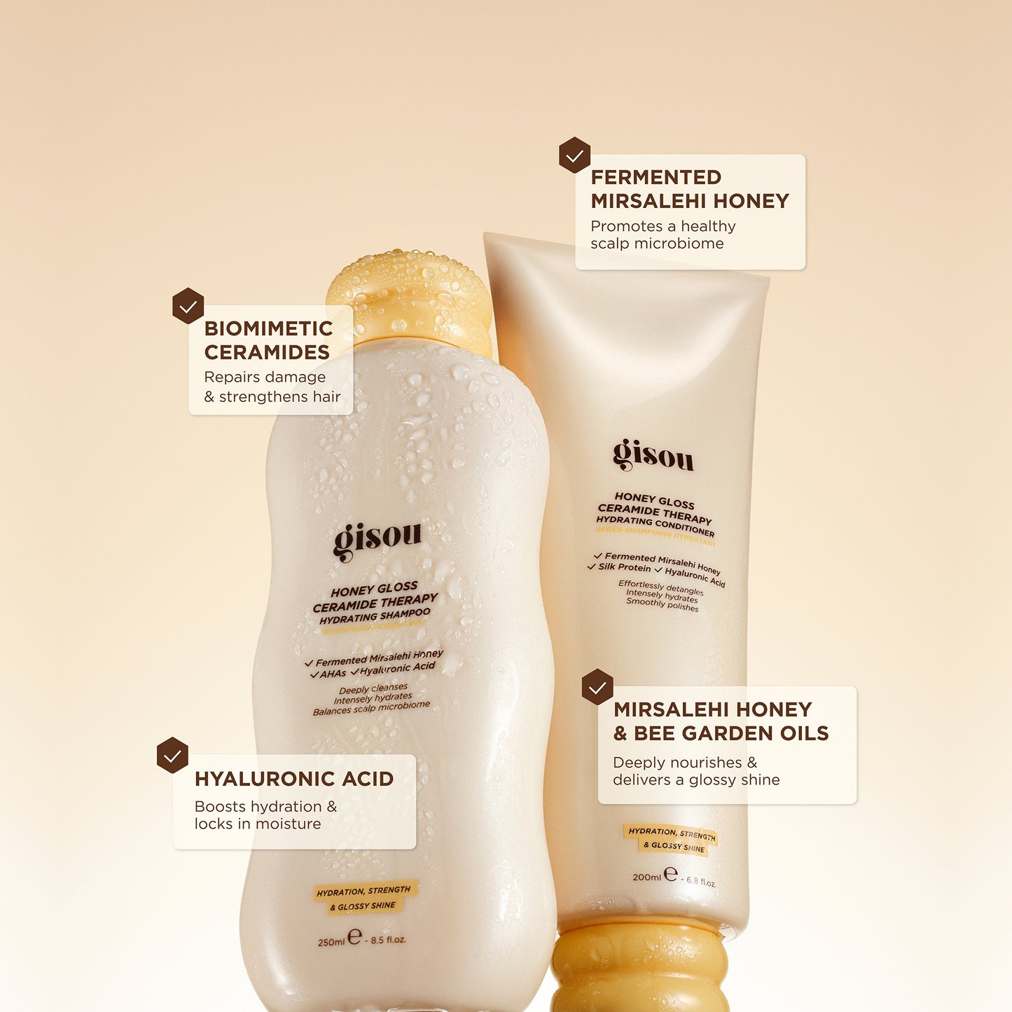 GISOU Honey Gloss Ceramide Therapy Hydrating Shampoo