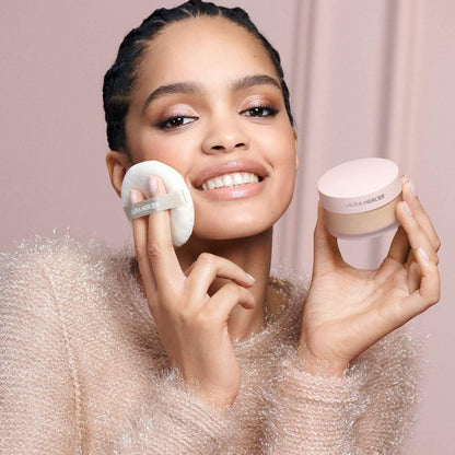 LAURA MERCIER Divinely Flawless Translucent Loose Setting Powder & Puff
