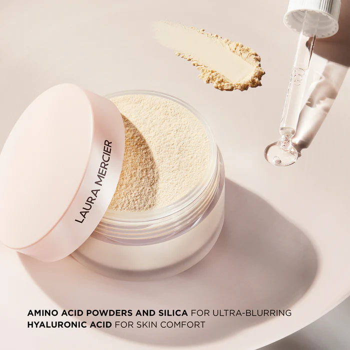 LAURA MERCIER Divinely Flawless Translucent Loose Setting Powder & Puff