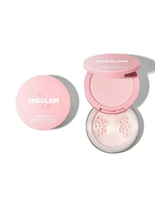 SHEGLAM INSTA-READY FACE & UNDER EYES SETTING POWDER DUO- BUBBLEGUM