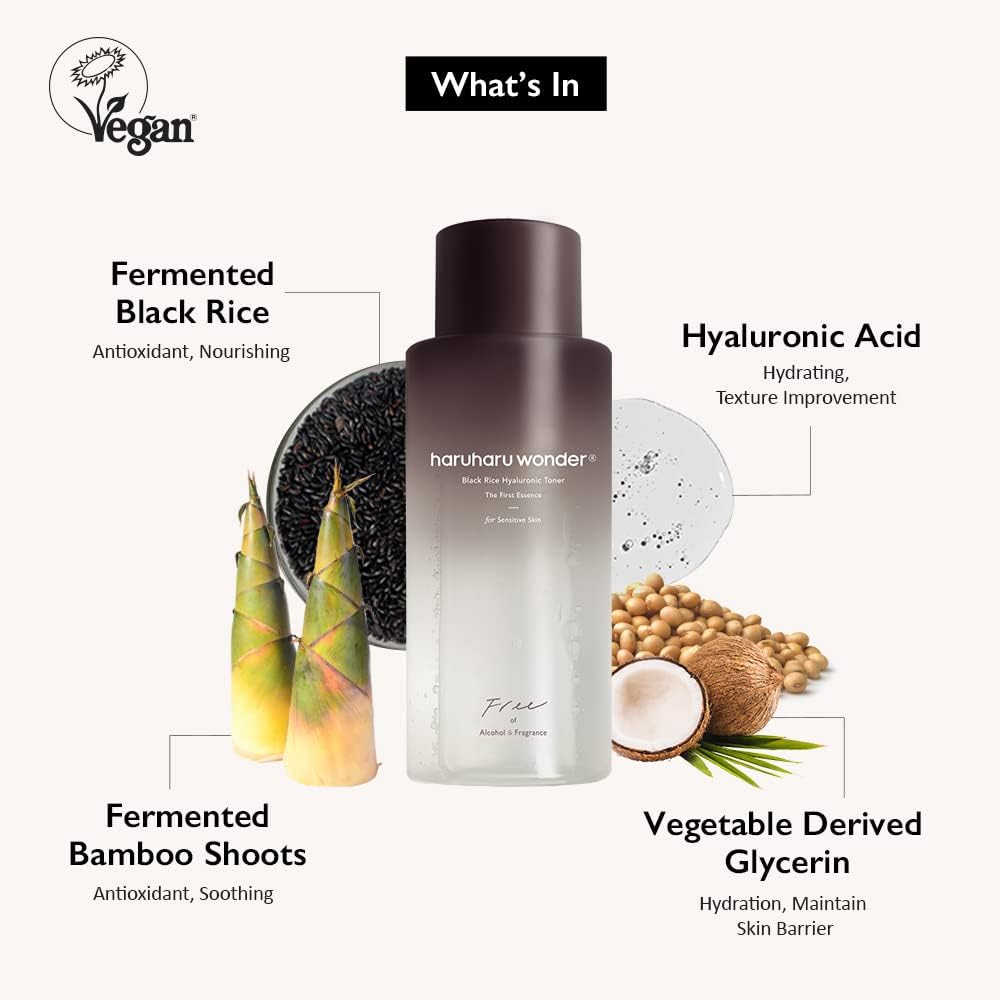 HARUHARU Wonder Black Rice Hyaluronic Toner for Sensitive Skin