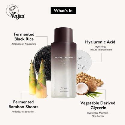HARUHARU Wonder Black Rice Hyaluronic Toner for Sensitive Skin