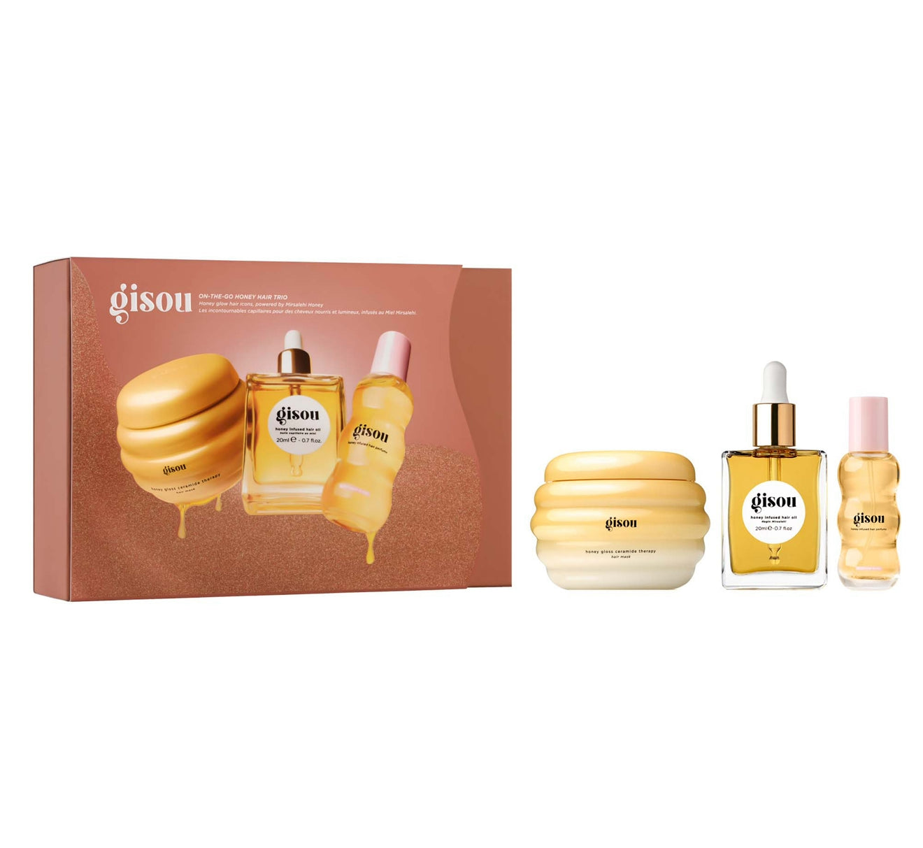 GISOU On-The-Go Honey Hair Trio