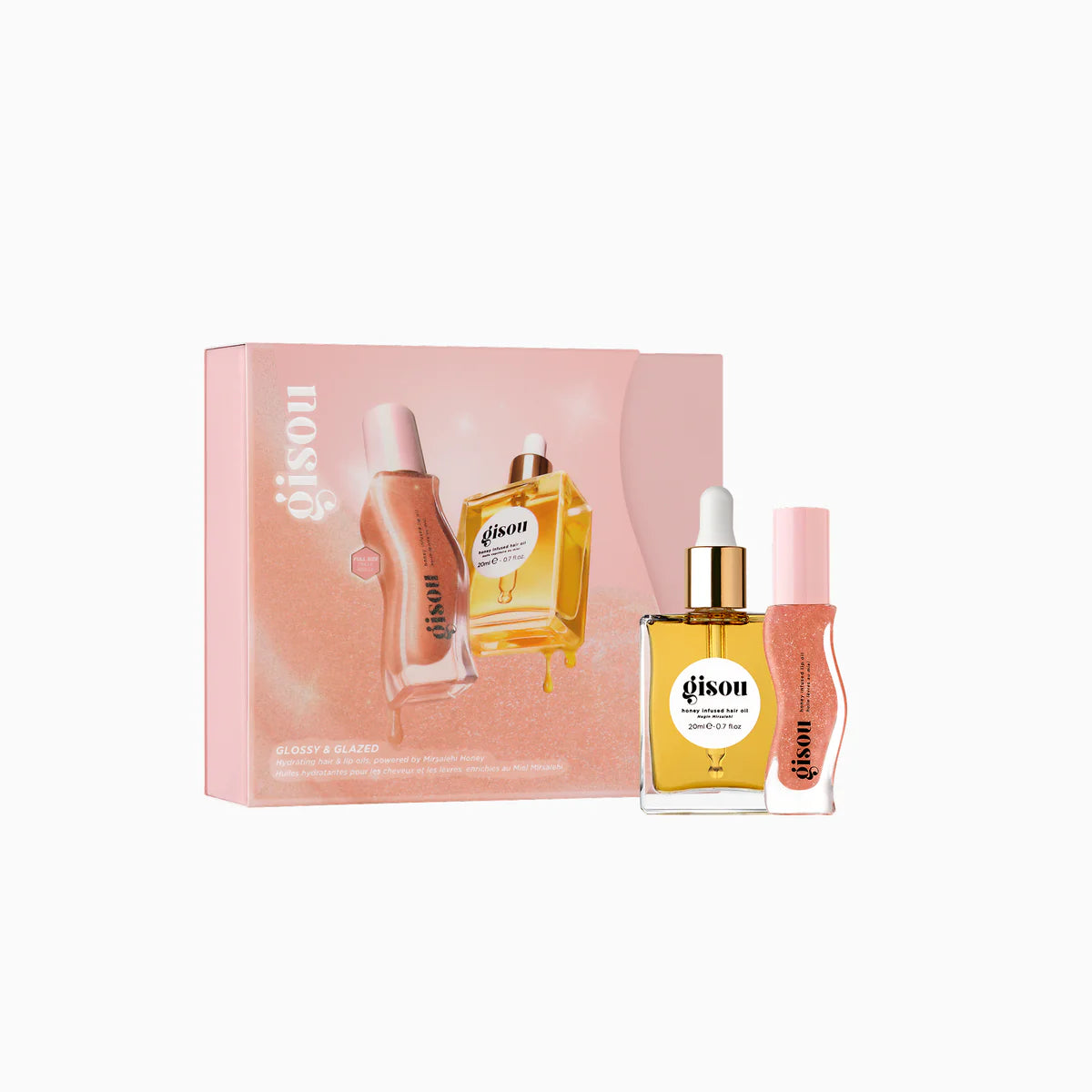 Gisou  Glossy & Glazed Hair & Lip Oil Gift Set