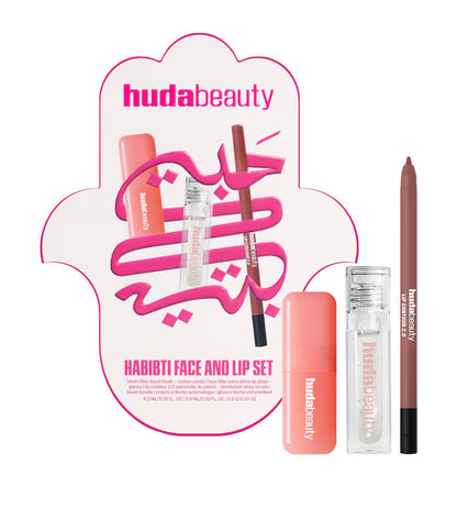 HUDA BEAUTY Habibti Face and Lip Set