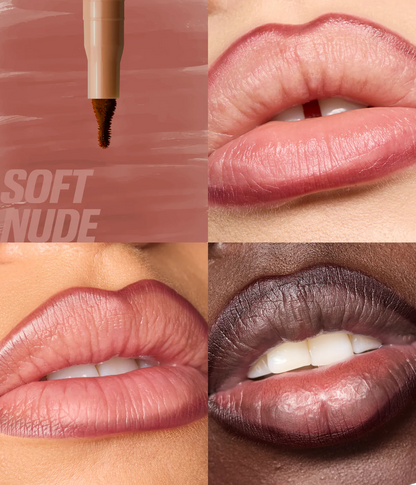 HUDA BEAUTY MAKEOUT SESH LIP DUO PEACHY NUDES