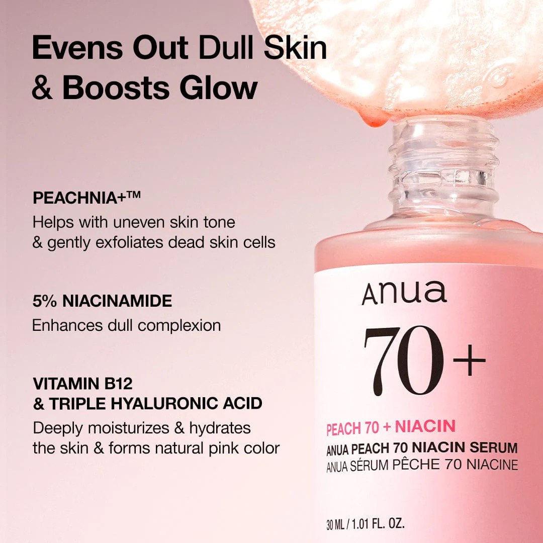 ANUA PEACH 70 NIACIN SERUM Glow Booster Serum